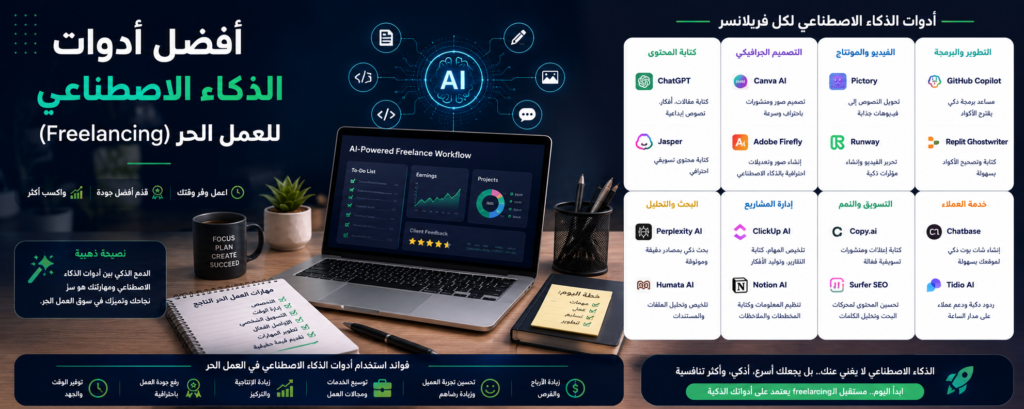 أفضل أدوات الذكاء الاصطناعي للعمل الحر (Freelancing)
