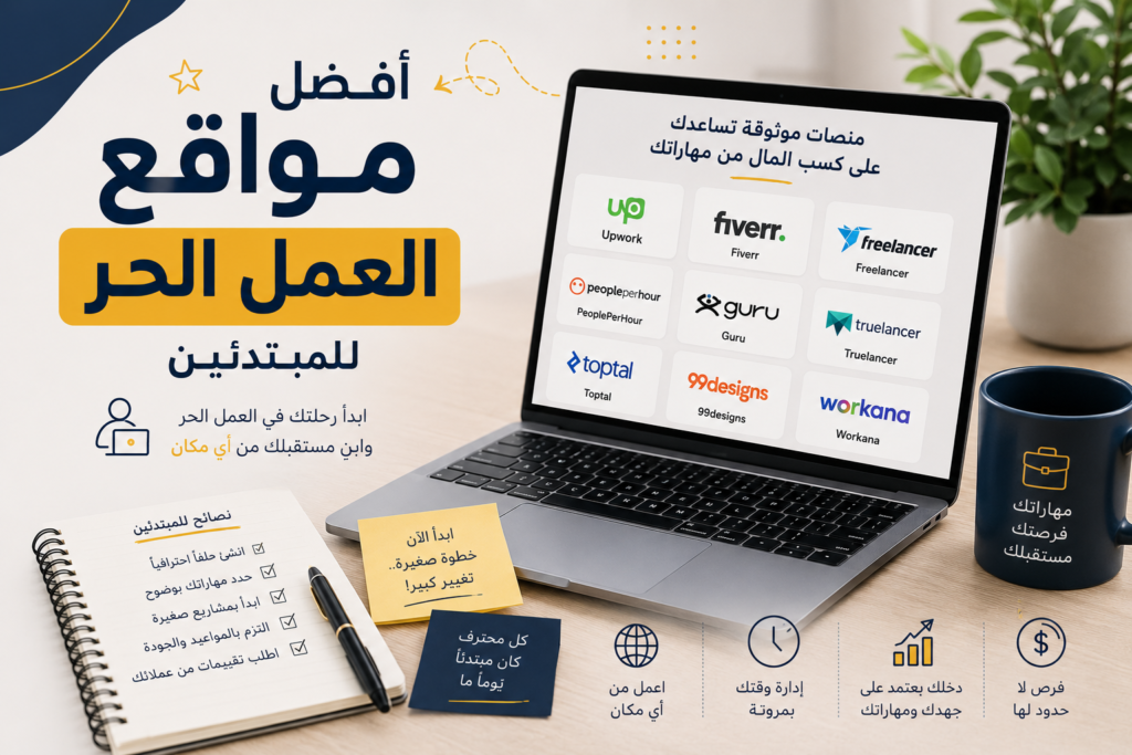 أفضل مواقع العمل الحر للمبتدئين