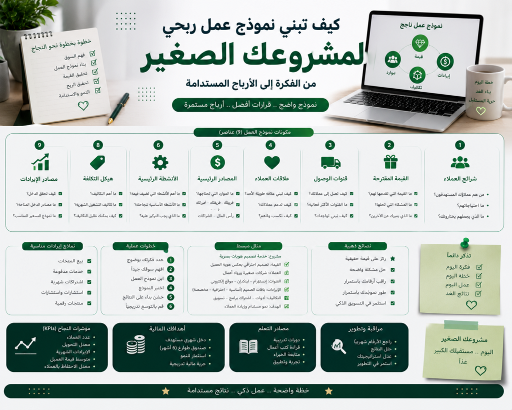 كيف تبني نموذج عمل ربحي (Business Model) لمشروعك الصغير؟