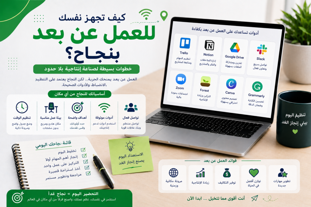 كيف تجهز نفسك للعمل عن بعد بنجاح؟