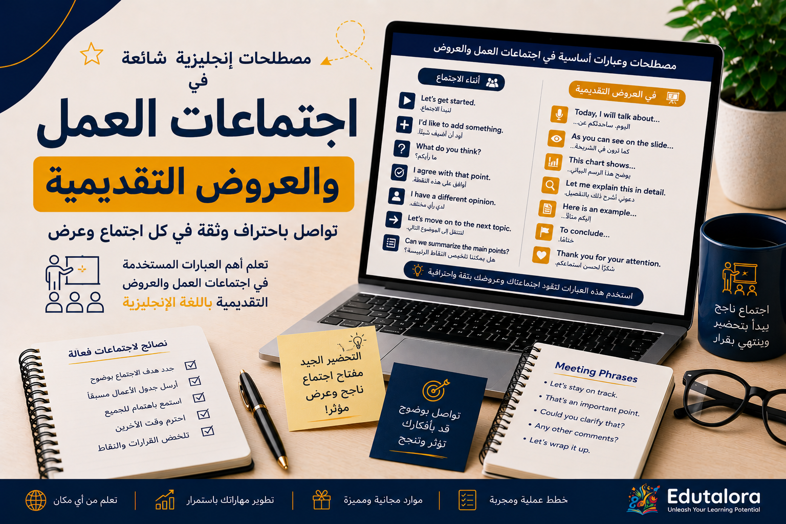 كيف تكتب وتقدم Presentation تقني احترافي بالإنجليزي؟