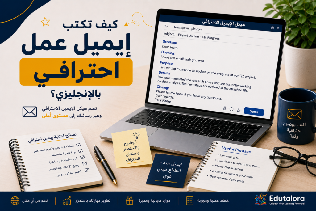 كيف تكتب إيميل عمل احترافي بالإنجليزي؟