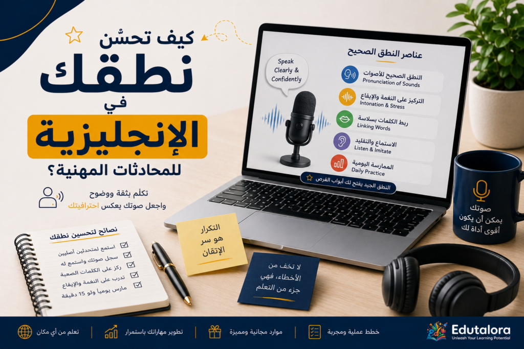 كيف تحسّن نطقك في الإنجليزية للمحادثات المهنية؟