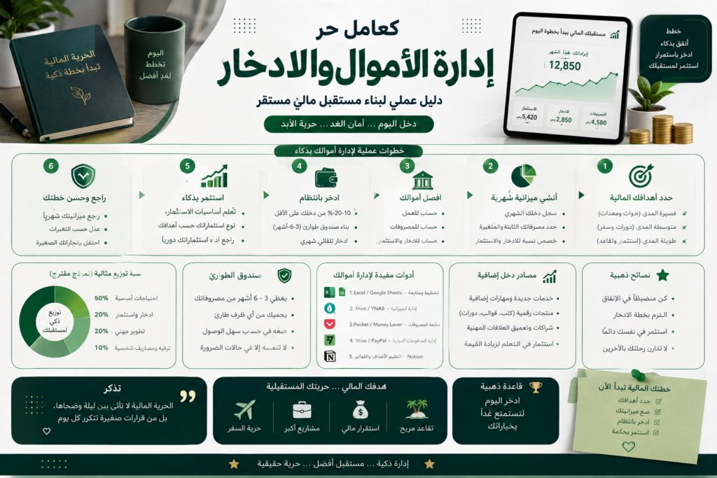 إدارة الأموال والادخار كعامل حر: دليل عملي