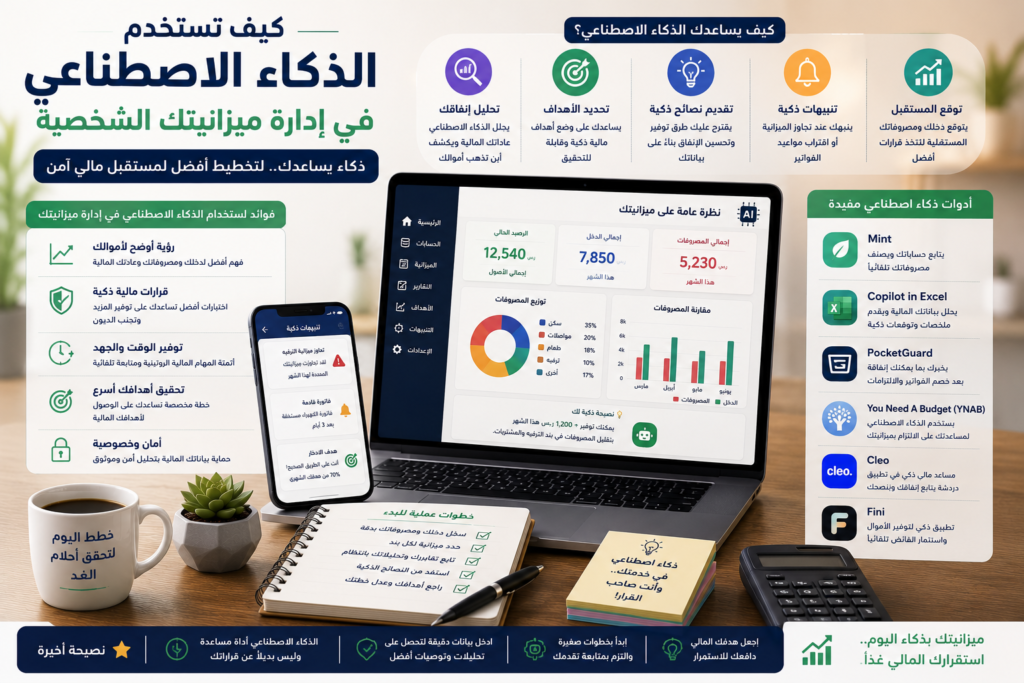 كيف تستخدم الذكاء الاصطناعي في إدارة ميزانيتك الشخصية