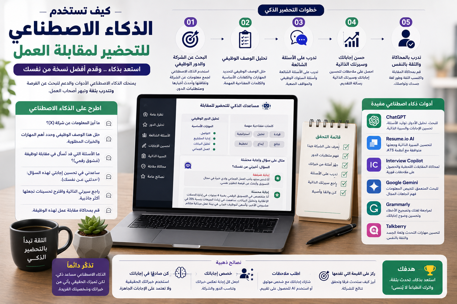 كيف تستخدم الذكاء الاصطناعي للتحضير لمقابلة العمل