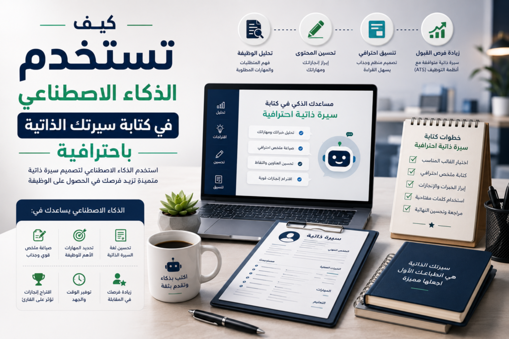 كيف تستخدم الذكاء الاصطناعي في كتابة سيرتك الذاتية باحترافية