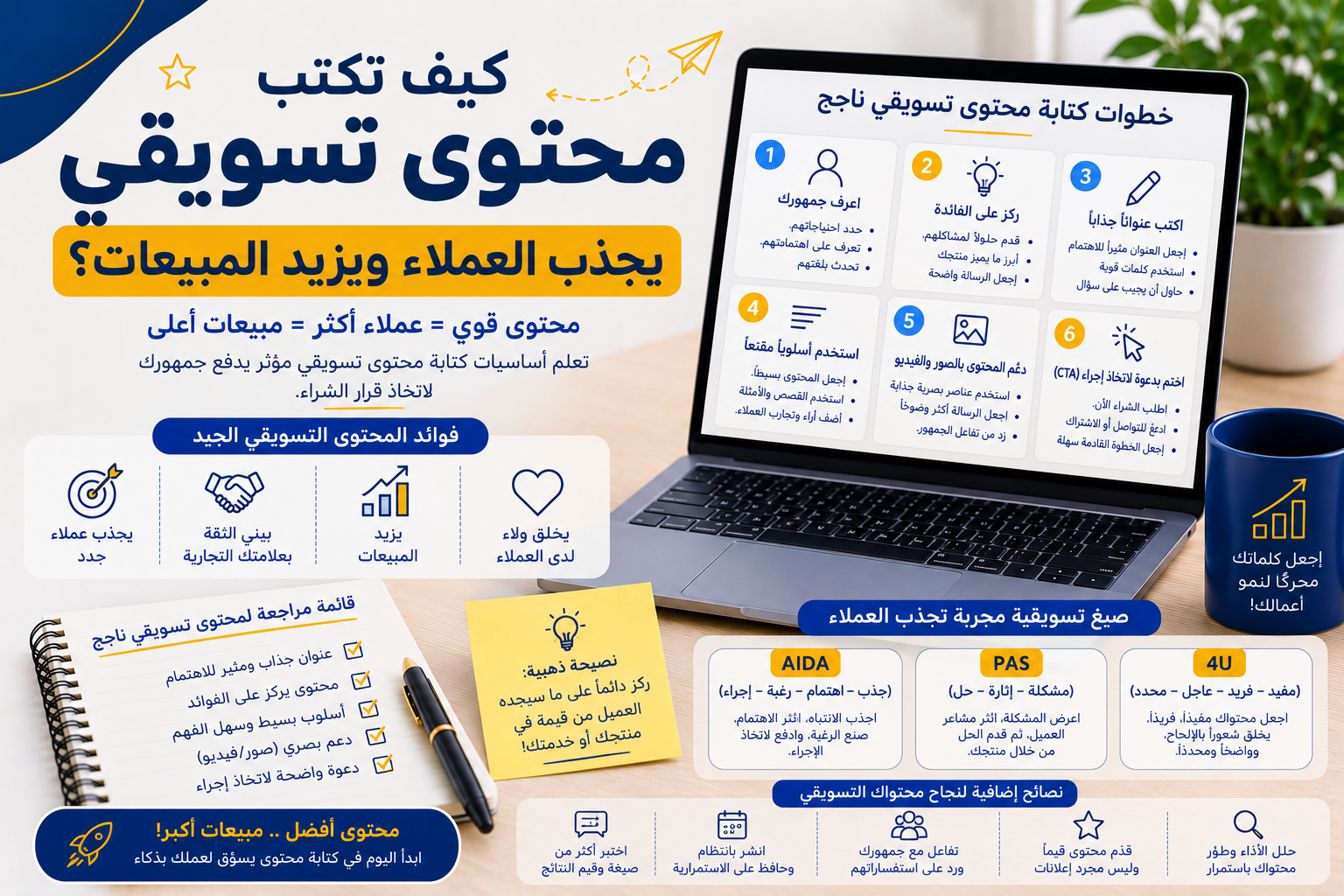 كيف تكتب محتوى تسويقي يجذب العملاء ويزيد المبيعات؟